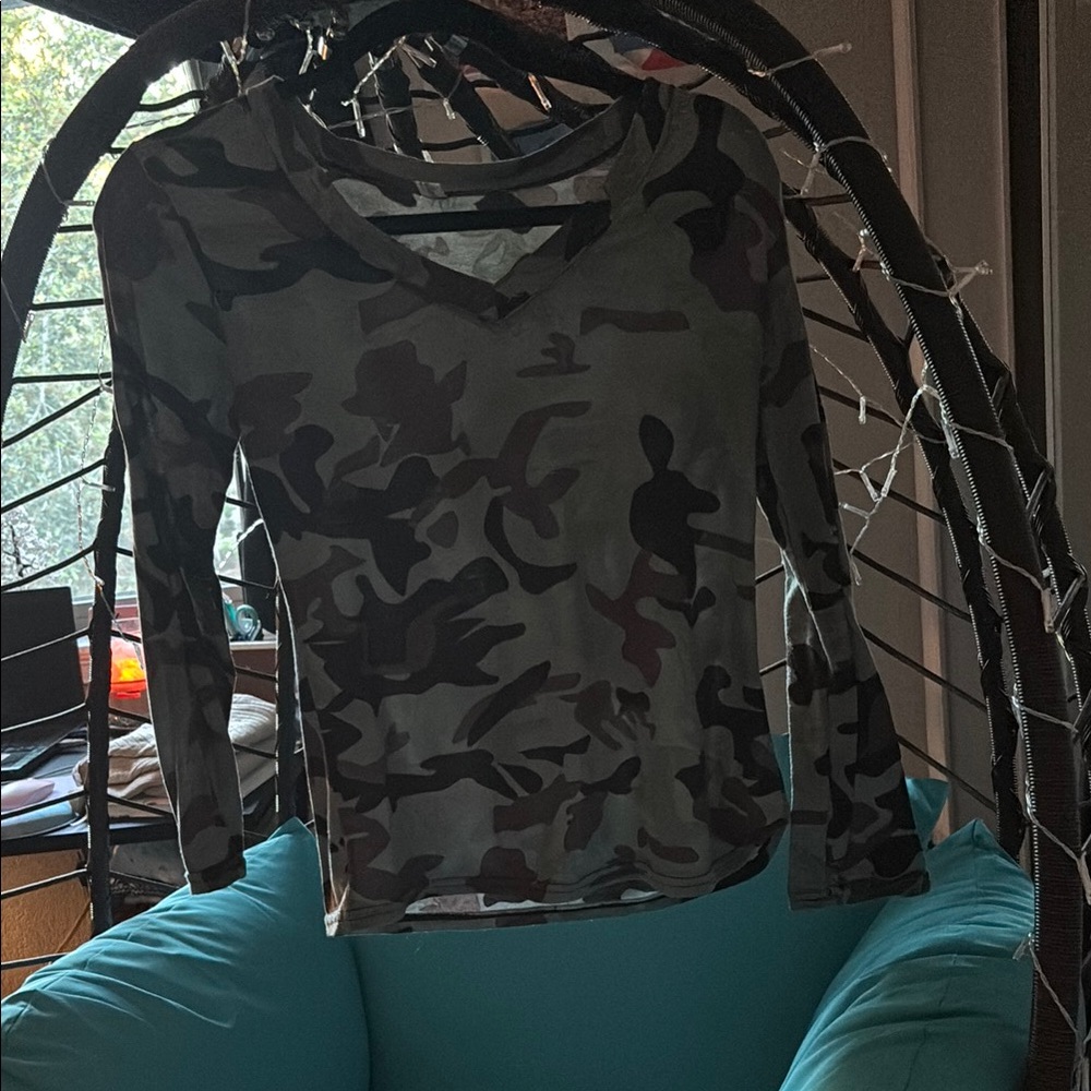 Camouflage Long Sleeve Top